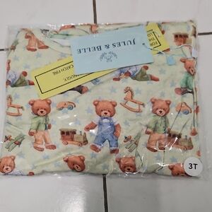 Jules and Belle teddy bear pajamas 3t